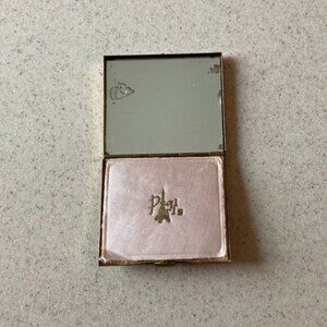 Pegi Paris Compact Gold Tone Mid Century Modern Makeup Vintage